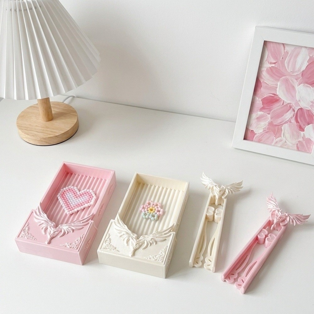 Bộ Xẻng Đậu HIGHVIEWLS, Thiết Kế Cánh Thiên Thần DIY Handmade Cầu Chì Hạt Khay Chọn, Làm Đậu Cầm Tay Sáng Tạo Vị Trí Hạt Bút Hạt Dụng Cụ Phân Loại