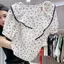 Áo len Cardigan thiết kế chấm bi mùa hè dáng rộng mỏng hơn trông đẹp ngọt ngào Áo sơ mi nữ