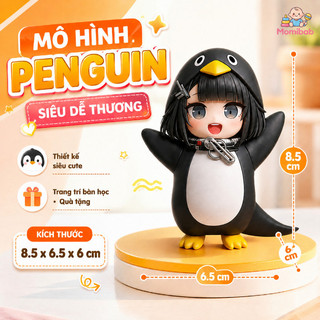 Mô hình chim cánh cụt nhỏ – Người quản trị chim cánh cụt, siêu dễ thương – Trang trí bàn học, bàn làm việc