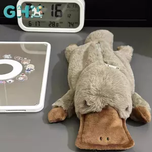 GHX 1PC Hộp đựng bút chì Platypus dễ thương Túi đựng mỹ phẩm Túi đựng bút sang trọng Dung tích lớn Túi đựng đồ dùng học tập Hộp văn phòng phẩm VN