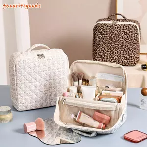 Túi trang điểm FAVORITEGOODS, Túi đựng đồ du lịch chăn bông đa chức năng, Túi đựng mỹ phẩm dung tích lớn bền bỉ