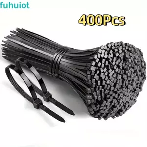 FUHUIOT 400 Dây buộc cáp Nylon, nhiều kích cỡ khác nhau Dây buộc dây có độ bền kéo cao, Dây buộc dây tự khóa Dây buộc đa năng màu đen Sử dụng trong nhà