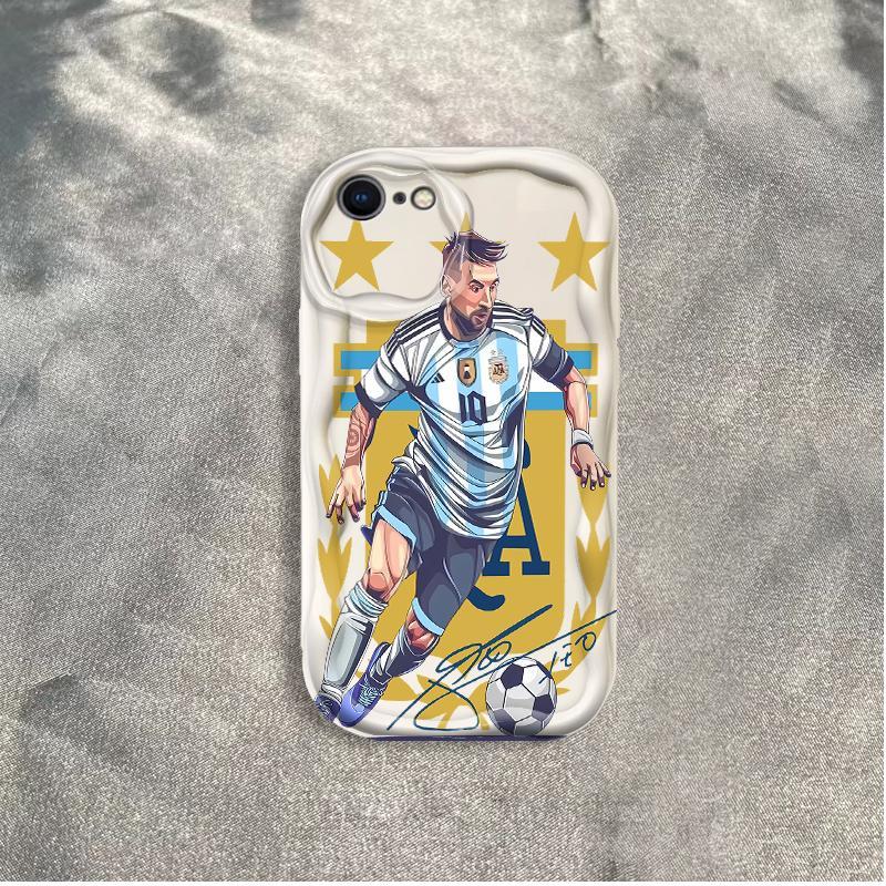 Thích hợp cho iPhone 6 6S 6 Plus 6S Plus 7 8 Plus SE 2020 3D TPU mềm World Cup Messi Boy Sinh viên Ốp điện thoại chống sốc