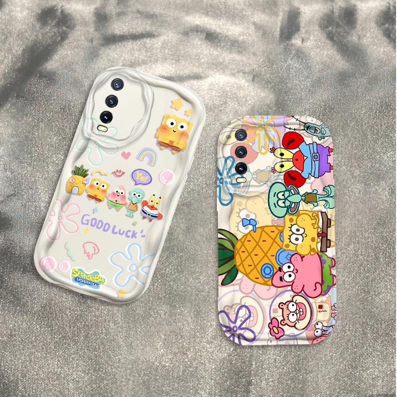 Thích hợp cho VIVO Y20 / Y20i Y20S / Y20A Y20s G / Y20G Y12S / Y12A Y11S V2029 Vỏ kem 3D TPU mềm SpongeBob SquarePants Vỏ điện thoại chống sốc