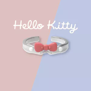Hoạt Hình Mèo Nơ Epoxy Nhẫn Hello Kitty Dễ Thương Mở Nhẫn Ngọt Ngào kt Mèo Nhẫn Có Thể Điều Chỉnh