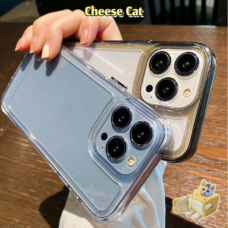 Ốp điện thoại màu đen trong suốt HD siêu mỏng cho iPhone 17 Pro Max 16 Plus 15 14 13 12 11 Xs XR 7Plus