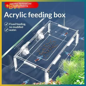 BVY Treo Acrylic Bể Cá Ăn Chống Trôi Bể Cá Thức Ăn Cho Cá Điểm Cố Định Thức Ăn Cho Cá Ăn Phụ Kiện Bể Cá Thủy Sinh.