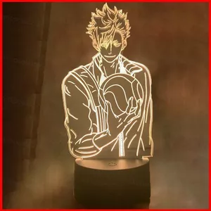 Đèn 3D ST2 Anime Haikyuu!! Hinata Shoyo Kageyama Tobio Phòng Ngủ Led USB Acrylic Ban Đèn 7 Màu Ánh Sáng Quà Tặng Nhà La