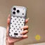 Phone Case For iPhone 17 Pro Max 16 15 Korean Style TPU Magnetic Transparent Korean Style Polka Dot Aesthetic Korean Cute