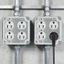 POP 2 Chiếc 4X4Inch Vuông Hộp Điện Tấm Bảo Vệ Ổ Cắm Đôi