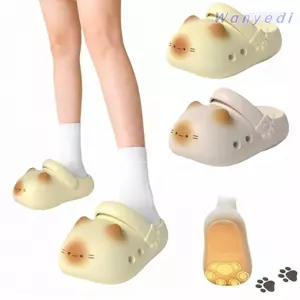 WANYEDI Mèo Nhỏ Mules, Dép Mèo Mũi Đóng Chống Trượt, Đáy Chống Thấm Nước Cho Mèo Đế Mềm Dép Cho Mèo Nhà