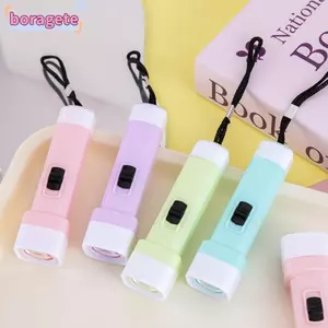 BORAGETE 5 / 10 Chiếc Đèn Pin LED Ánh Sáng, Móc Khóa Đèn Pin Macaron Màu LED Mini Đèn Pin, Ánh Sáng Mạnh Trẻ Em Đèn Pin LED Đồ Chơi Quà Tặng Khách