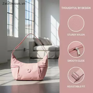 # HB # Túi đeo chéo thiết kế bánh bao Hàn Quốc Sleek dành cho nữ nhà thơ đôi và dây đeo có thể điều chỉnh để tiện lợi hàng ngày.