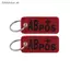 # HB # Thêu KeyTag 1 Chữ Cái Màu Đỏ Thoáng Mát Cho Xe Móc Khóa Phong Cách Và Chức Năng.