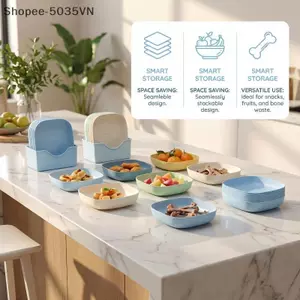 {AKIN} Bộ 10 Đĩa Trái Cây Và Món Tráng Miệng Có Thể Tái Sử Dụng Bộ Đĩa Sna Có Thể Giặt Đa Năng Bền Đẹp Cho Tiệc Ngoài Trời Tại Nhà Sự Kiện Trẻ Em {a}