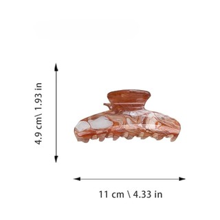 Kovoi / Cao Cấp Đá Cẩm Thạch Smudge Lấy Kẹp Retro Phong Cách Nhẹ Nhàng Cá Mập Kẹp Tất Cả Trận Đấu Kẹp Tóc Phụ Kiện Tóc