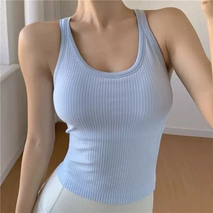 Lulu Cùng Phong Cách ebb Thể Thao Yoga Vest Nữ Mặc Ngoài Có Miếng Lót Ngực Ôm Hơn Nhìn Đẹp Lưng Thể Dục Nhanh Khô Mùa Hè Phù Hợp Với