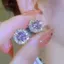 AqToCna Tròn Cubic Nữ Vòng Bông Tai Dainty Nhẹ Mạ Vàng Trang Sức Cho Ngày Của Mẹ Và Hàng Ngày Nhìn AqToCna