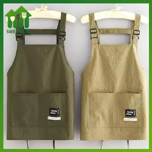 SWEET Tạp Dề Vải Gia Đình Chống Dầu Có Thể Lau Tay Nhà Bếp Nấu Ăn Nam Nữ Trưởng Thành Với Dụng Cụ Nhà Thơ Cà Phê Thời Trang Trên Tạp Dề n