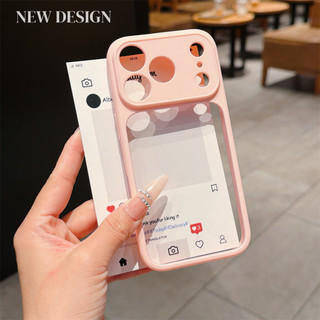 Sang Trọng Trong Suốt PC TPU Khung Ảnh Ốp Lưng Trong Suốt Cho iPhone 16 Plus Air 17 15 14 13 12 11 Pro Max Vỏ Giáp Chống Sốc