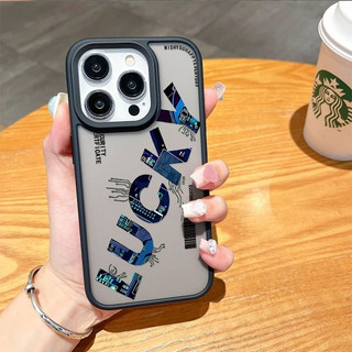 Chữ may mắn Độc đáo Thích hợp cho iPhone 17 ProMax XR 15 Pro 16 Pro 13 Plus 11 Pro Max 17 Pro 12 14 Pro XS 15 ProMax Vỏ bảo vệ chống mài mòn mờ chống trượt