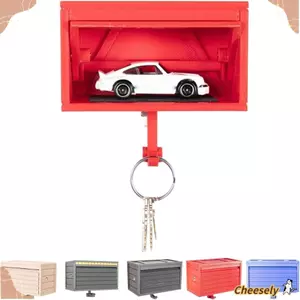 Giá đỡ chìa khóa treo tường thiết kế nhà để xe CHEESELY, có cửa mở với giá đỡ chìa khóa nhà để xe ô tô, Giá treo tường Dễ dàng cài đặt Dụng cụ sắp xếp chìa khóa cho người đam mê ô tô