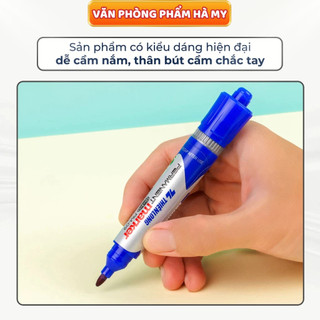 Bút Lông Dầu 2 Đầu Thiên Long PM-09 - Marker Đầu 0.8mm & 0,6mm, Viết Trên Giấy, Nhựa, Thùng Carton