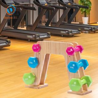 Dovewill Heavy Duty Quả Tạ Giá Để Đồ Bằng Gỗ Ba Lớp Trọng Lượng Sắp Xếp Đứng Tiết Kiệm Không Gian Giá Đỡ Tập Gym Tại Nhà