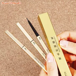 FAVORITEGOODS Bút Lông Mày, Bút Chì Lông Mày Siêu Mỏng Hai Đầu, Chống Thấm Nước Tự Nhiên Xoay Được Với Cọ Lông Mày Dính Nữ