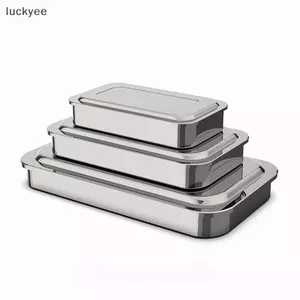 Luckyew Khay Phẫu Thuật Điều Dưỡng Nắp Thiết Bị Y Tế Hộp Khử Trùng Cho Nha Sĩ Hộp Bảo Quản Dụng Cụ Inox TQ