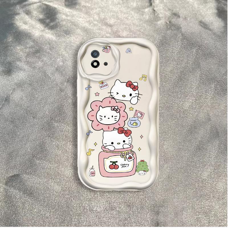 Thích Hợp Cho Realme C20 C20A C11 2021 3D Bé Gái Mềm TPU Kitty Cat Vỏ Điện Thoại Chống Sốc