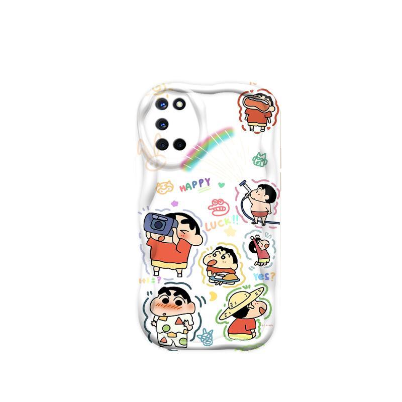 Thích hợp cho điện thoại thông minh 3D OPPO A52 A72 A92 Bút chì mềm Shin-chan Vỏ điện thoại chống sốc