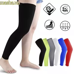 Tay áo bắp chân đầu gối, Làm mát độ đàn hồi cao Tay chân nén dài, Kem chống nắng chống tia cực tím chất lượng cao Miếng đệm hỗ trợ đầu gối thoáng khí cho nam nữ