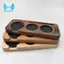 51 mm Gỗ Cà Phê Tam Giác Trạm Đứng Cà Phê Portafilter Giá Đỡ Ép Đứng Espresso Phân Phối Đòn Bẩy Giá Đỡ