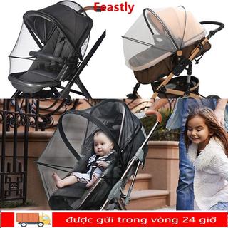 FEASTLY 1 Bé Chống Muỗi Xe Đẩy An Toàn Phụ Kiện Thoáng Khí Gấp Full Cover Xe Đẩy Chống Vi Trùng Lưới
