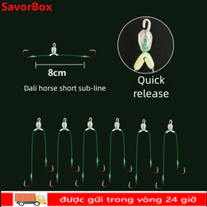 SAVORBOX 6 Dây Thiết Bị Contactor, Tám Loại 2 Móc Dây Câu Không Gian Bifurcation, Phụ Kiện Câu Cá Di Động Dụng Cụ Buộc