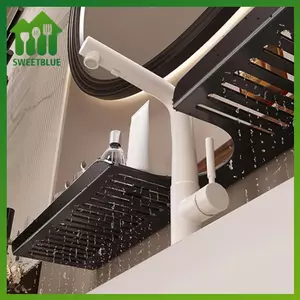 SWEET Cốc hút quả óc chó Kệ phòng tắm Không khoan Có thể tháo rời Kệ sắp xếp phòng tắm cho bồn rửa và bồn rửa treo tường Bộ sắp xếp hút trên vòi n