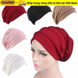 COZYNEST Mũ Thở Ung Thư Vải Co Giãn Đầu Mũ Cotton Chemo Cap