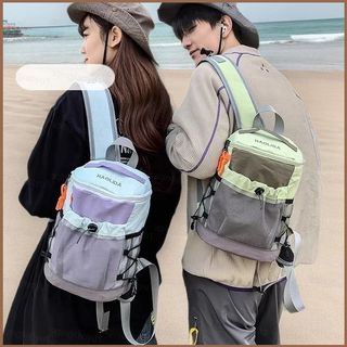 Ba lô dây rút ngoài trời HQ2 Lưới nhẹ Daypack Túi đeo vai đeo chéo thông thường Ba lô thể thao QH1