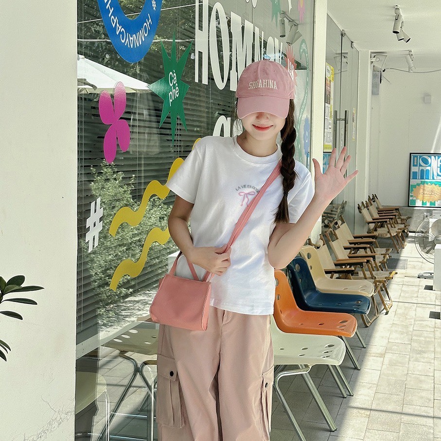 （Giao hàng 24h）Angela Áo thun Xược Nữ cổ tròn tay ngắn in hình ALICEVN1990,Áo phông nữ form vừa, Chất Cotton