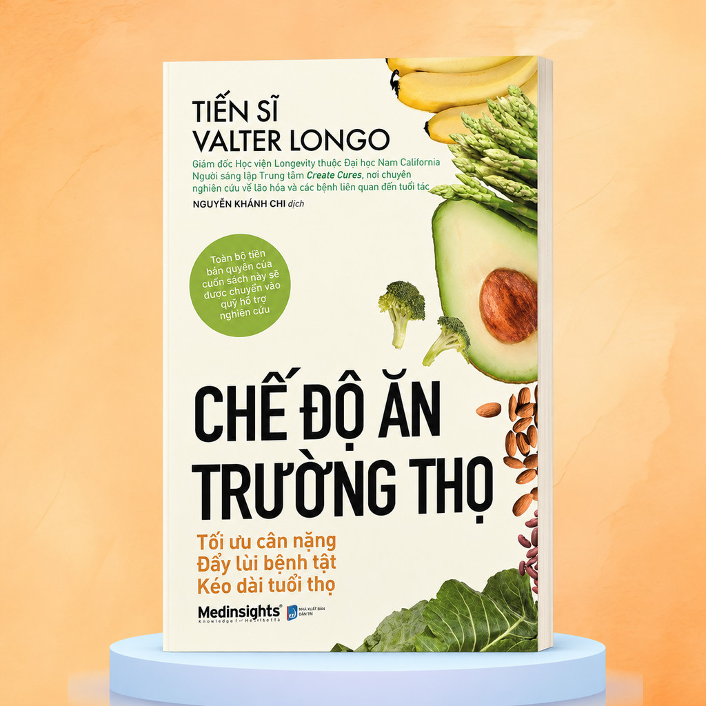 Sách - Chế Độ Ăn Trường Thọ - Tối ưu cân nặng, đẩy lùi bệnh tật, kéo dài tuổi thọ
