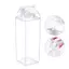 Nhíp 500 / 1000ML Thùng Sữa Bình Nước Sữa Vuông Cà Phê Nước Trà Sữa Trong Suốt Bảo Quản Sữa Cho Thể Thao Ngoài Trời Cắm Trại Tập Gym VN