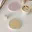 đế lót ly thấm hút nước thảm lót cốc diatomite kẻ caro macaron cách nhiệt chống trượt bàn học làm việc văn phòng có4màu 10cm