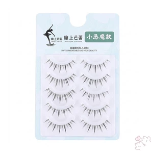 5 Đôi Lông Mi Giả Nhọn Tự Nhiên C Curl Sợi Tổng Hợp Nhẹ Để Trang Điểm Mắt