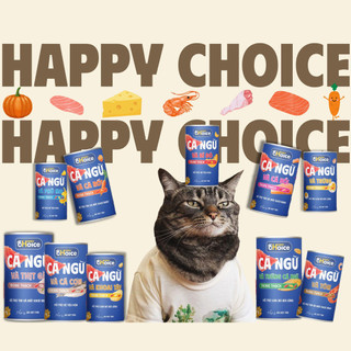 Pate Cho Mèo HAPPY CHOICE Lon 400g - 100% Thịt Thật, Hỗ Trợ Tiêu Hóa & Đào Thải Búi Lông