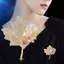AqToCna Tinh Tế Sang Trọng Lá le Trâm Dành Cho Nữ Cảm Giác Cao Cấp Kim Cương Giả Corsage Phù Hợp Với Ve Áo Chân Quần Áo Phụ Kiện Quà Tặng AqToCna