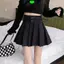 Váy có sẵn Thắt lưng đôi Váy xếp ly nữ phong cách Preppy thon gọn hơn Thiết kế váy ngắn Cảm giác eo cao chữ a S