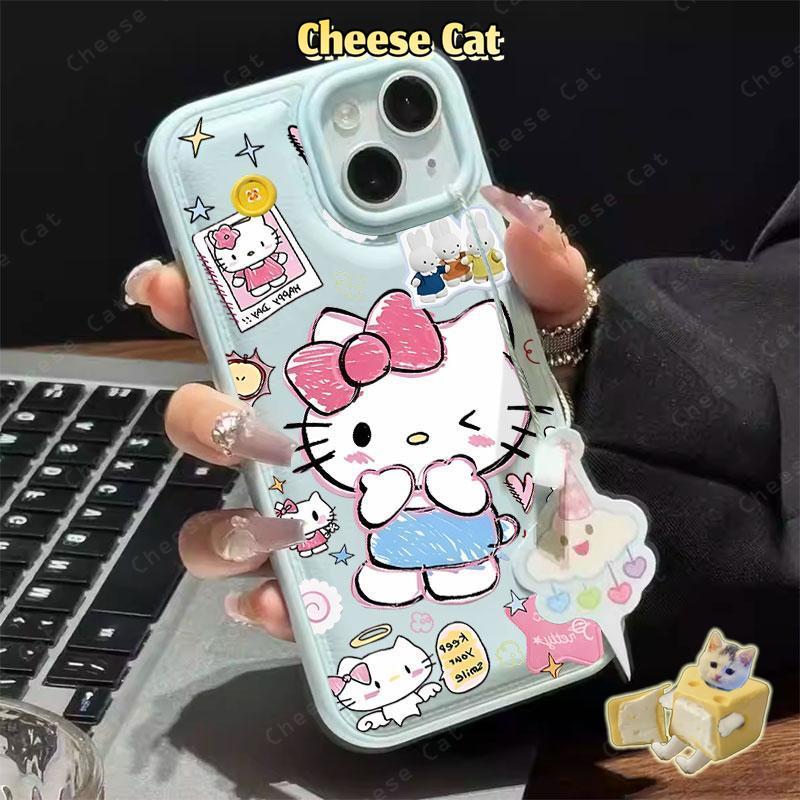 bút chì màu Ốp Điện Thoại Mèo Cho iPhone 17 13 12 14 11 Pro 15 Plus 16 Pro Max Xs Max XR 7Plus 8Plus Bao Da Điện Thoại