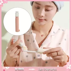 Bộ dụng cụ bàn chải đánh răng YOI 2 trong 1 tích hợp hộp đựng kem đánh răng cho du lịch Lông mềm dung tích lớn Đầu có thể thay thế