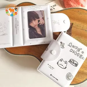 CANAMEK 3 Inch 32 Khe Cắm Thẻ Ảnh Đựng Thẻ Kpop Chất Kết Dính Thần Tượng Bưu Thiếp Lomo Thẻ Album Ảnh Bộ Sưu Tập Thẻ Chất Kết Dính Photocards CSF